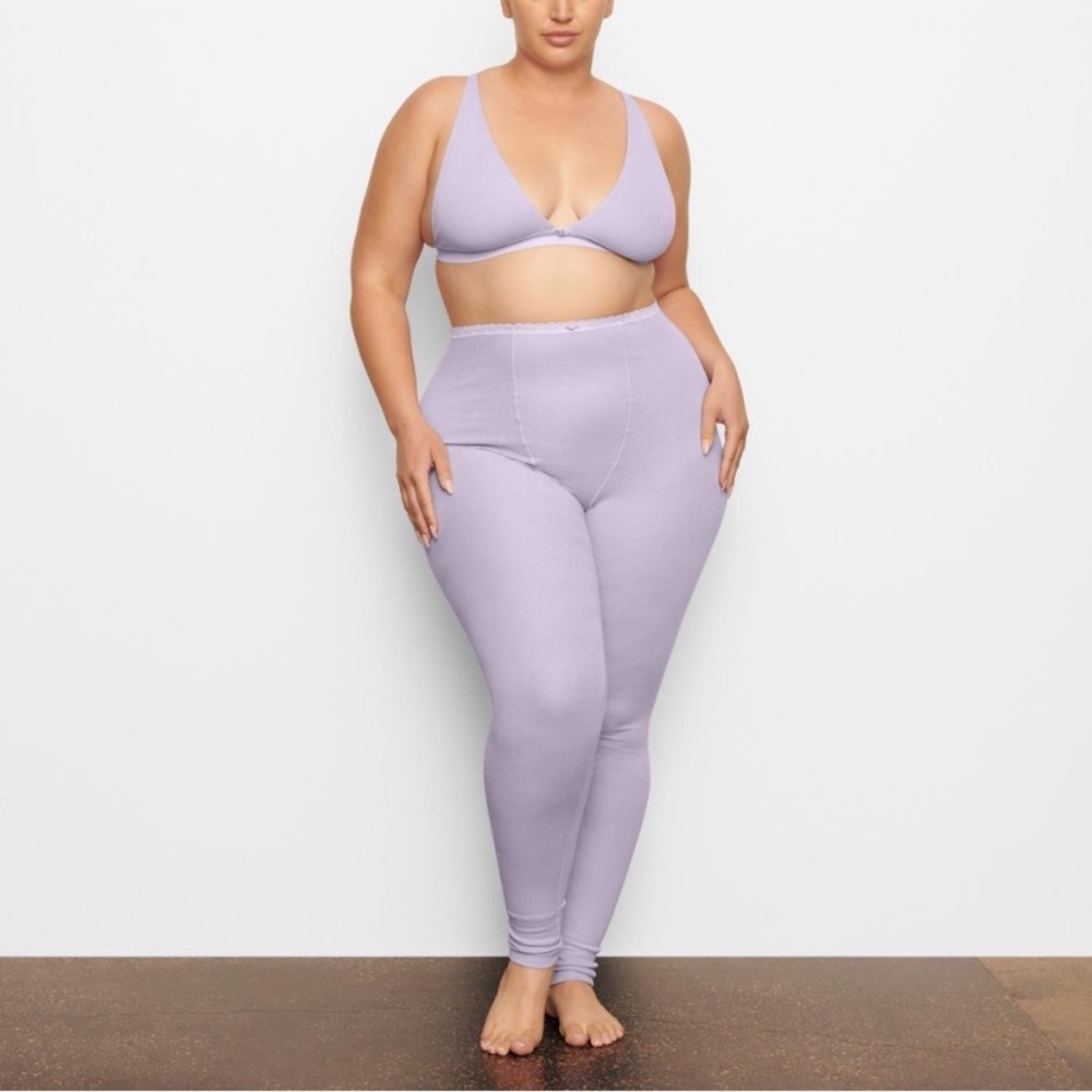 SKIMS Lace Pointelle Legging in Lavender NEW with tags - Picture 8 of 8